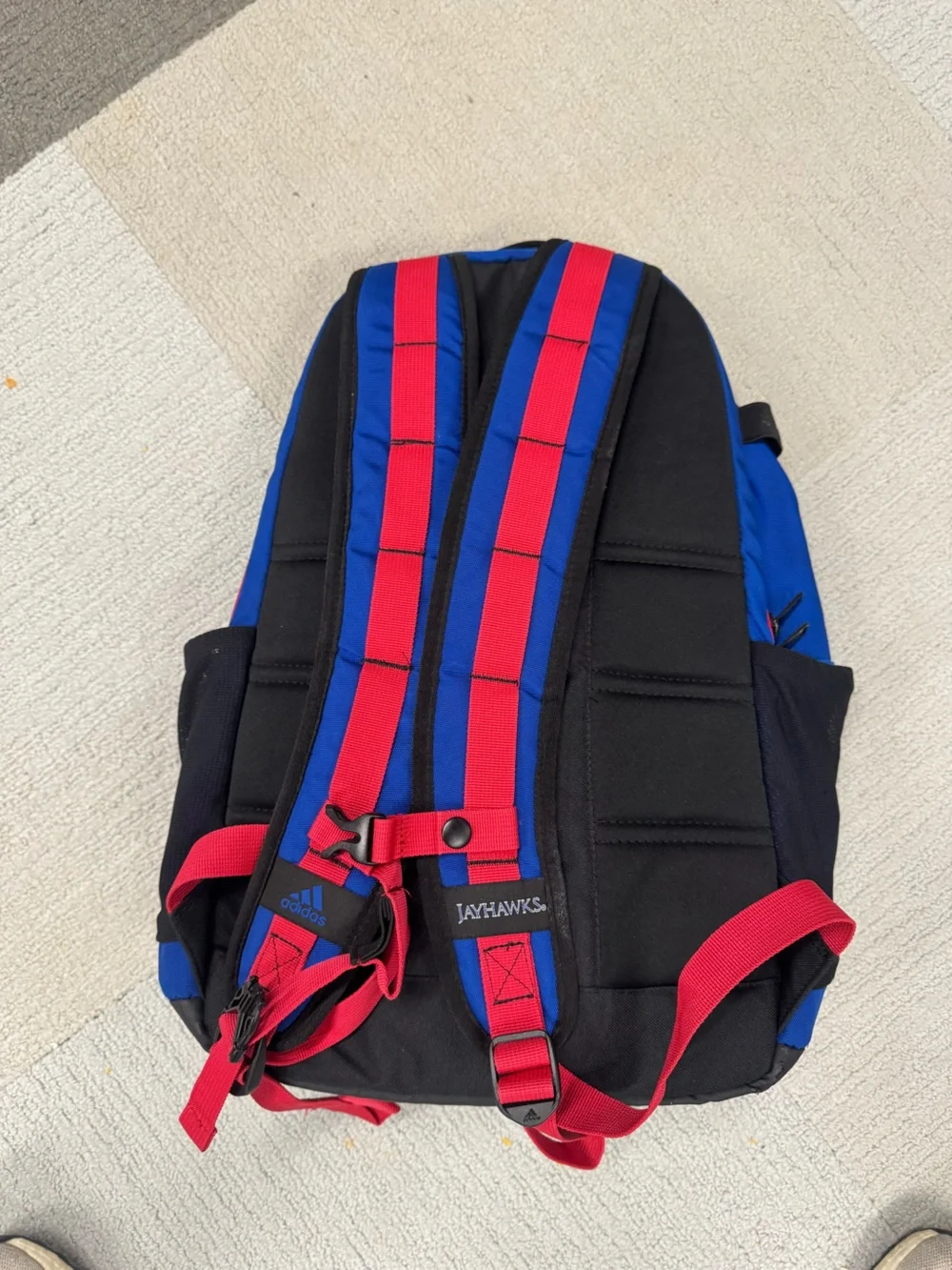 adidas Blue and Red Kansas Team Backpack